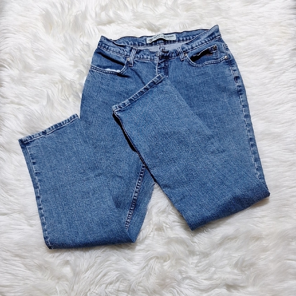 Harley-Davidson Women's Straight Leg Blue Jeans